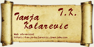 Tanja Kolarević vizit kartica